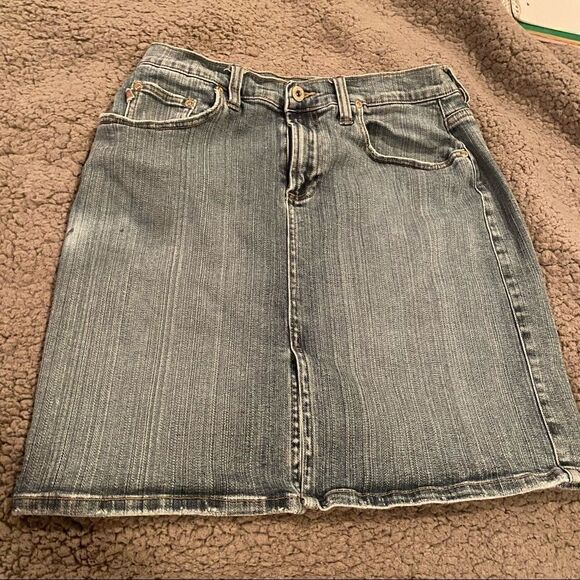 Z Cavaricci Vintage Blue Jean Mini Skirt Size 10 - Picture 2 of 9